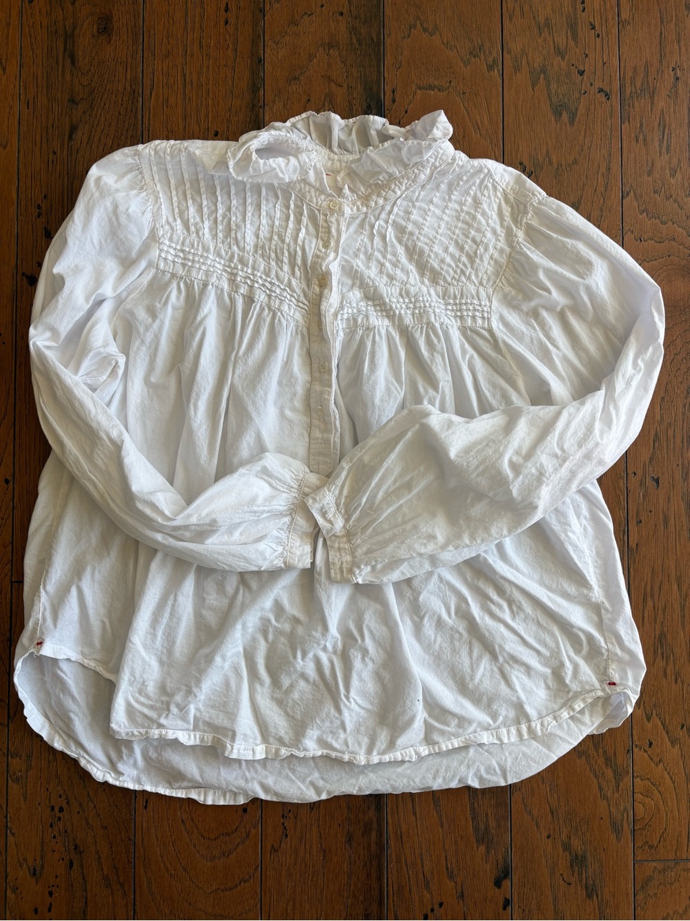 xirena white cotton blouse xl